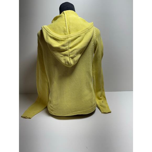 Lily Pulitzer Soft Yellow Women’s Sz L Knit Cardigan Sweater Preppy Full Zip - Picture 2 of 10